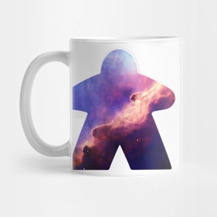 Blue Space Nebula Meeple | Board Game Fan Mug